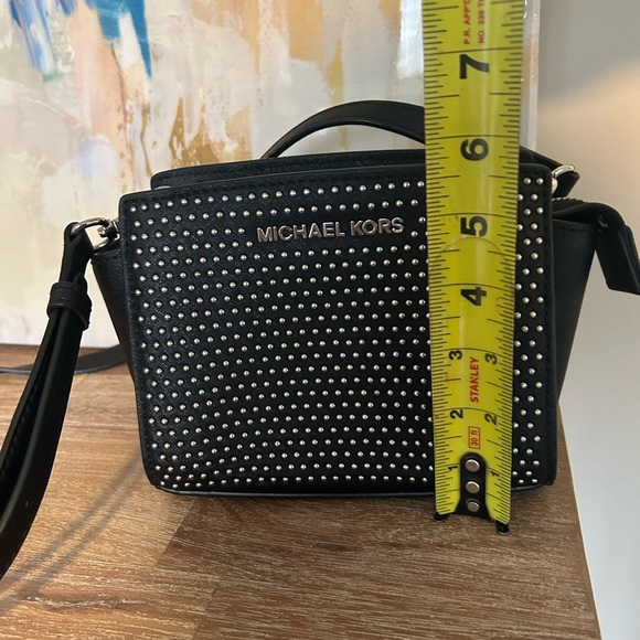 Michael Kors Black Crossbody Bag with Silver Studs - Picture 13 of 15